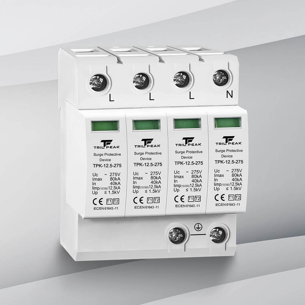 TPK-12.5 12.5kA single phase Type 1+2 surge protector industrial IEC 61643-11