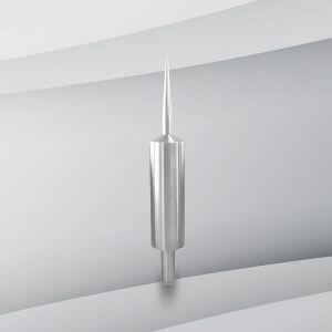 Tubular-type ESE lightning terminal for rooftop installation