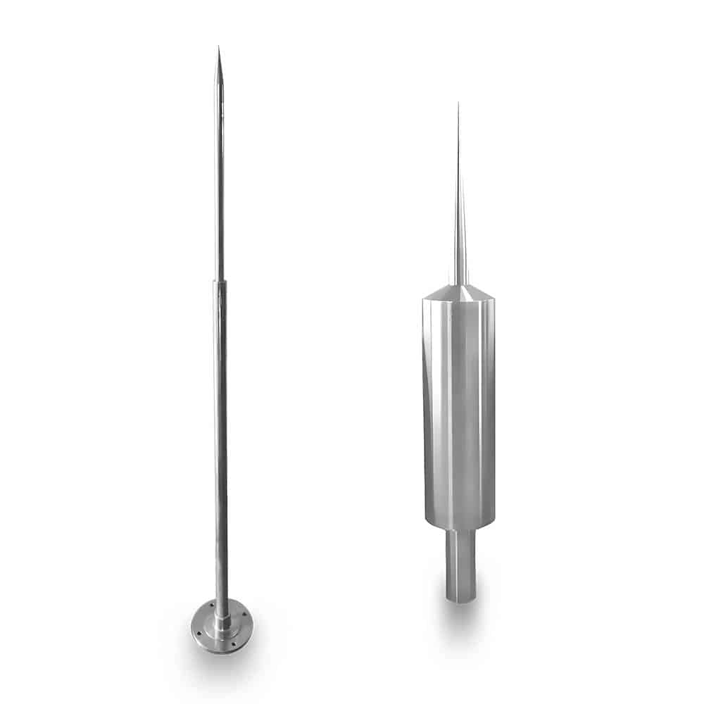 TrilPeak Franklin conventional lightning rod — copper, aluminium and stainless steel, IEC 62305-3